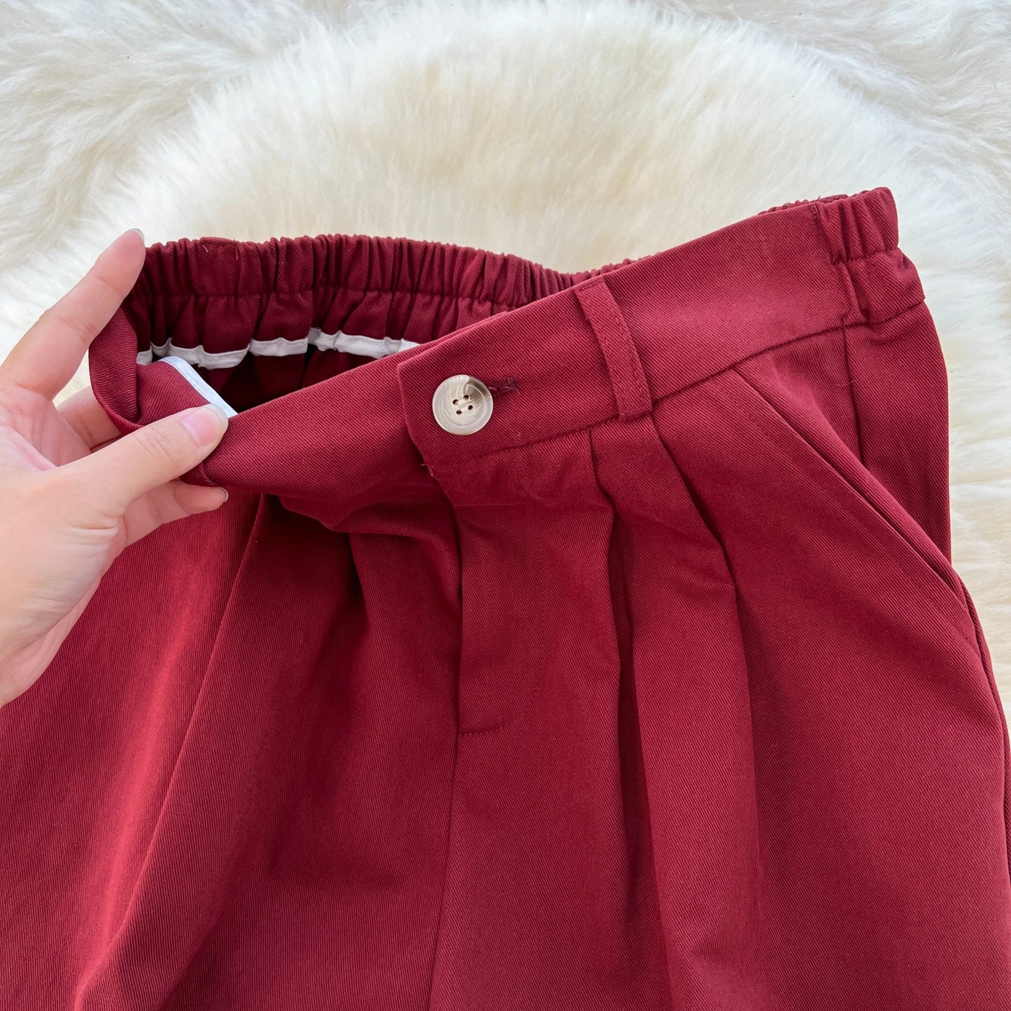 Vintage Striped High Waist Women Elegant Button Long Wide Leg Pants French High Street Streetwear Autumn Winter Basics Clothing
