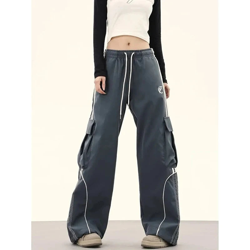 Unisex Workwear Cargo Pants Y2K Harajuku Streetwear Loose Dance Trouser Hip Hop Punk Vintage Pants for Women Spring Autumn New