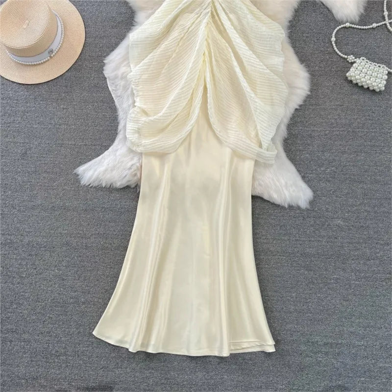 Vintage Women Summer Fashion Spaghetti Strap Dress Sleeveless Casual Bodycon Elegant Slim Party Dresses Female Clothes Vestidos