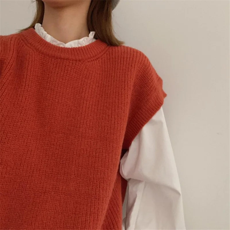 Women's French Elegant White Shirt Blouse Autumn New Collection Mushroom Edge Round Neck Long Sleeve Pullover Shirt Tops