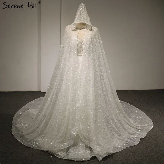 2024 V-Neck High-end Luxury Glitter Wedding Dress New Sleeveless Sequined Crystal Sexy Fashion Bridal Gown Real Photo HA2373
