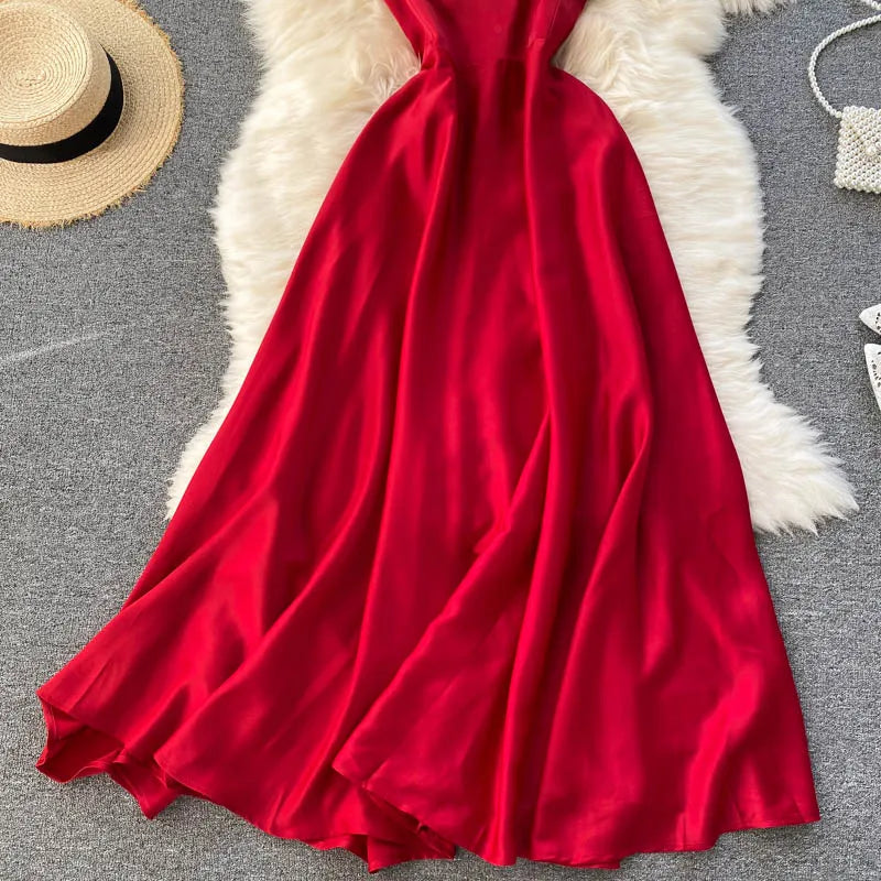 Women Evening Party Dress 2021 New Summer Off Shoulder Sexy Beach Dresses Woman Slim A-line Vingtage Long Robe Vestidos Mujer
