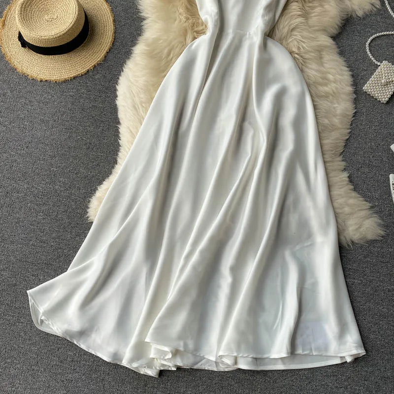 Women Evening Party Dress 2021 New Summer Off Shoulder Sexy Beach Dresses Woman Slim A-line Vingtage Long Robe Vestidos Mujer