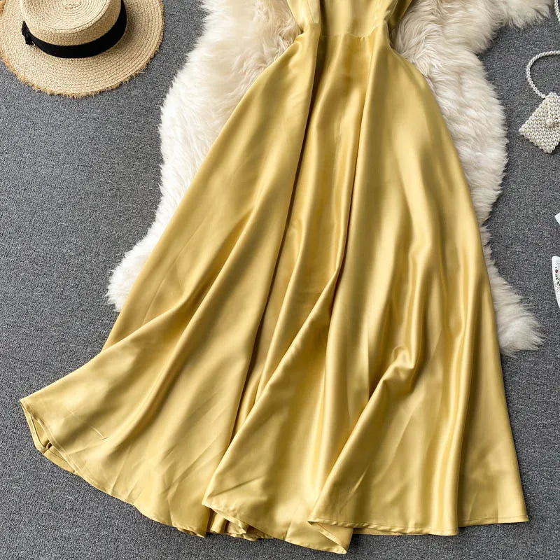 Women Evening Party Dress 2021 New Summer Off Shoulder Sexy Beach Dresses Woman Slim A-line Vingtage Long Robe Vestidos Mujer