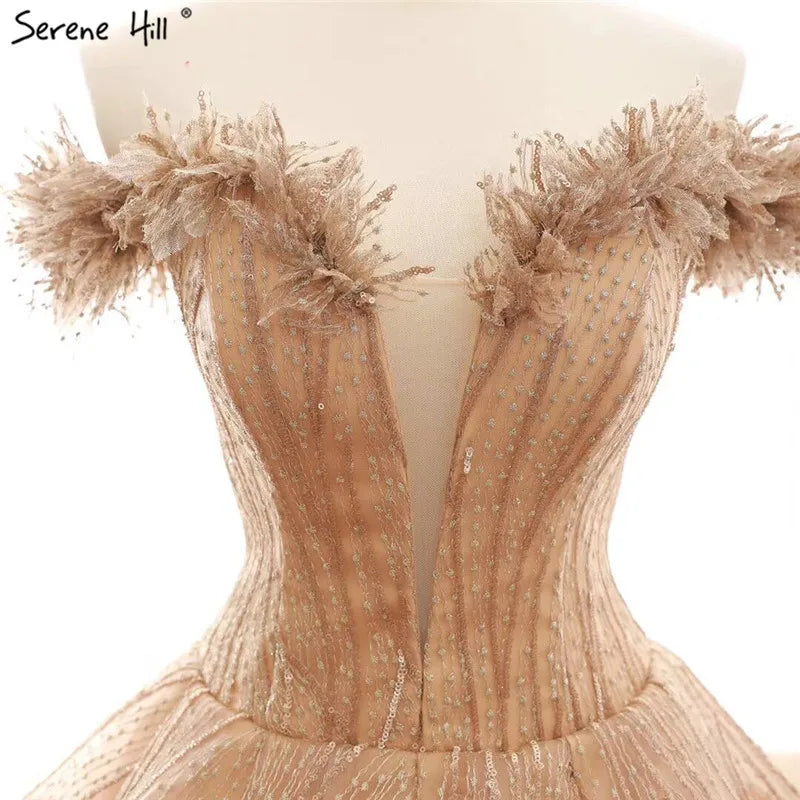 2024 Fashion Off Shoulder Vintage Wedding Ball Gowns Sleeveless Sexy Lace Up Bridal Wedding Gown Floor Length Real Photo 66597