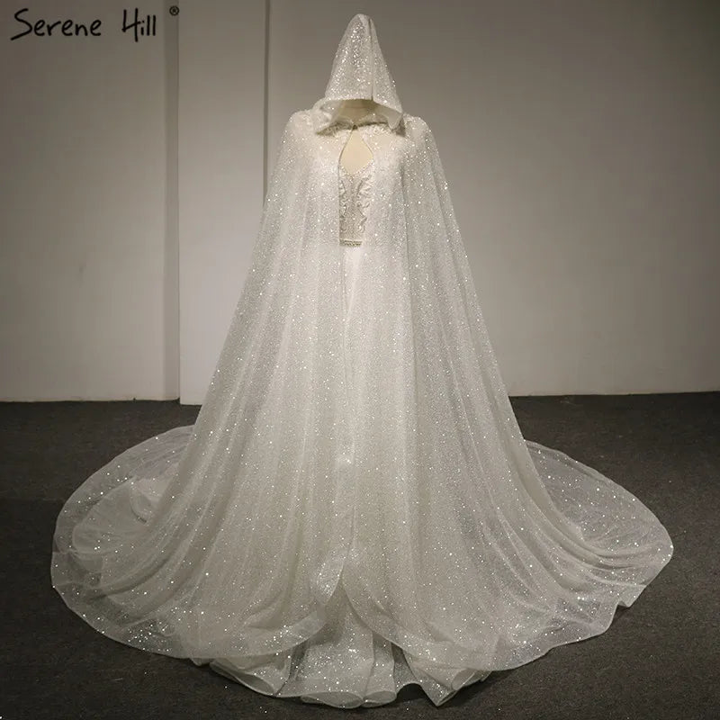 2024 V-Neck High-end Luxury Glitter Wedding Dress New Sleeveless Sequined Crystal Sexy Fashion Bridal Gown Real Photo HA2373
