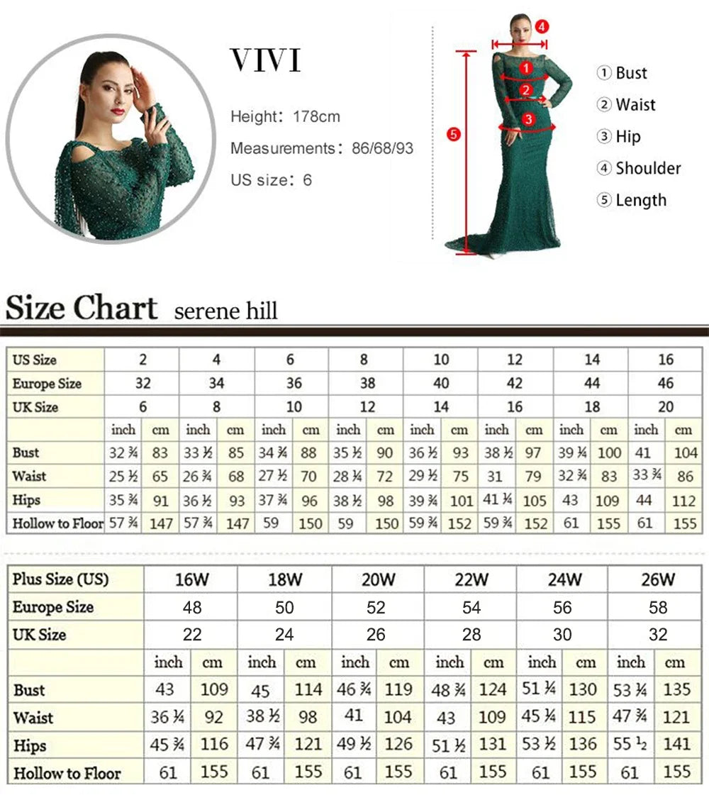 Serene Hill 2024 turquoise with Beaded Cape Sleeves Design Mermaid Long Evening Dresses Gowns for Women's Wedding Party BLA72400