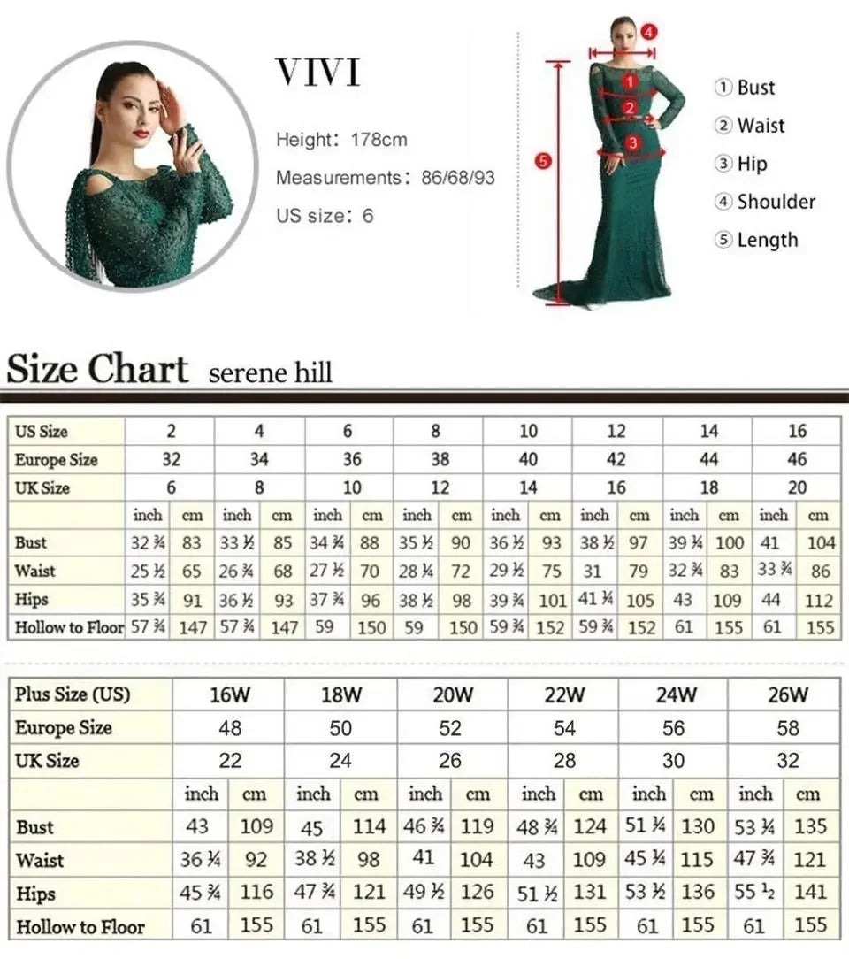 Serene Hill Sage Green Mermaid One Shoulder Pearls Luxury Dubai Arabic Evening Dresses Gowns For Women Wedding Party LA72511