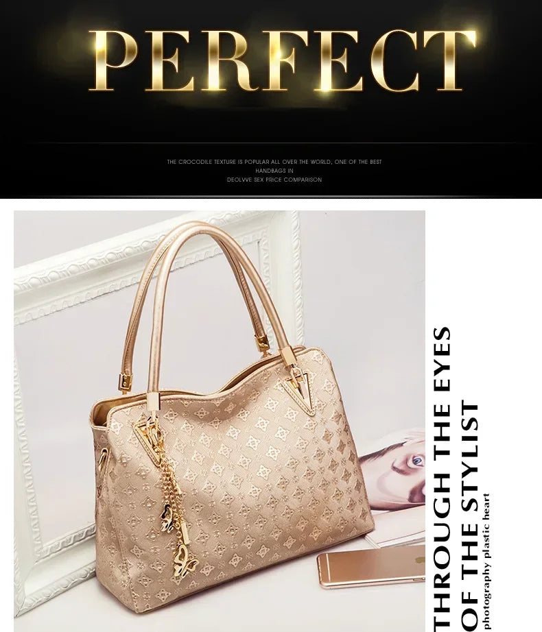 New fashion European and American one-shouldered cross-body handbags, large bags, medium bags, mother-in-law bags, women's bags