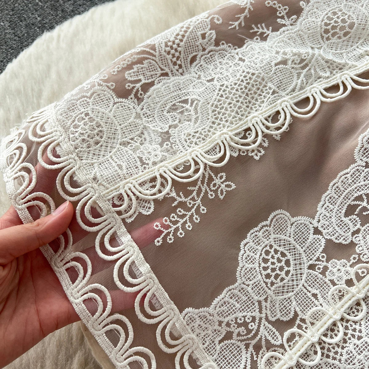 Short Dresses For Women 2023 Wedding Guest Elegant Evening Party Dress Summer Sleeveless Round Neck Luxury Embroidery Lace Dress