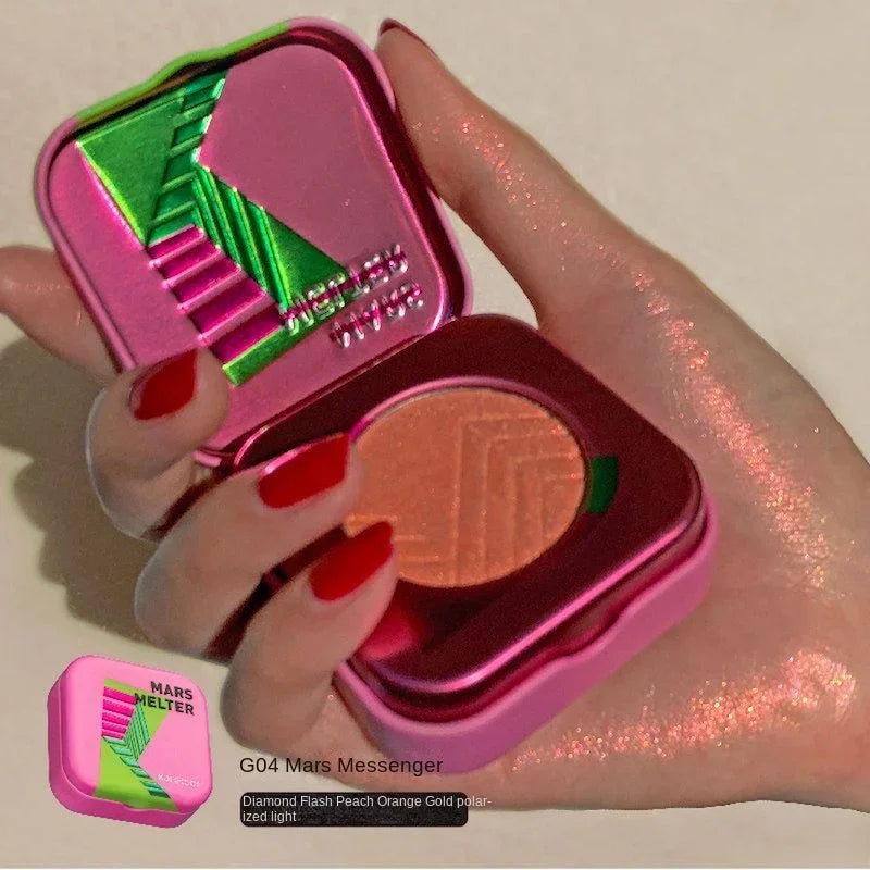 Kaleidos Highlighting Chameleon Diamond Face Highlighter & Glitter Palette Chrome Metallic Eyeshadow Makeup