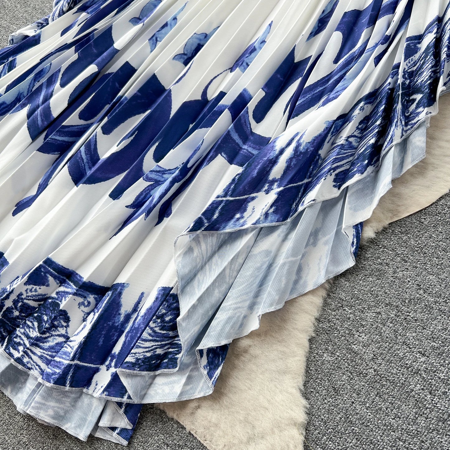 Vintage Print Elegant O-neck Batwing Sleeve Dress A-line Casual Belt Fashion Dress Women Fashion Summer Spring Vestidos