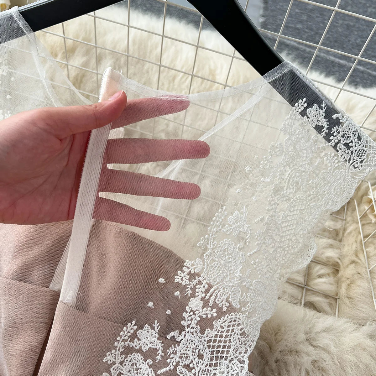 Short Dresses For Women 2023 Wedding Guest Elegant Evening Party Dress Summer Sleeveless Round Neck Luxury Embroidery Lace Dress