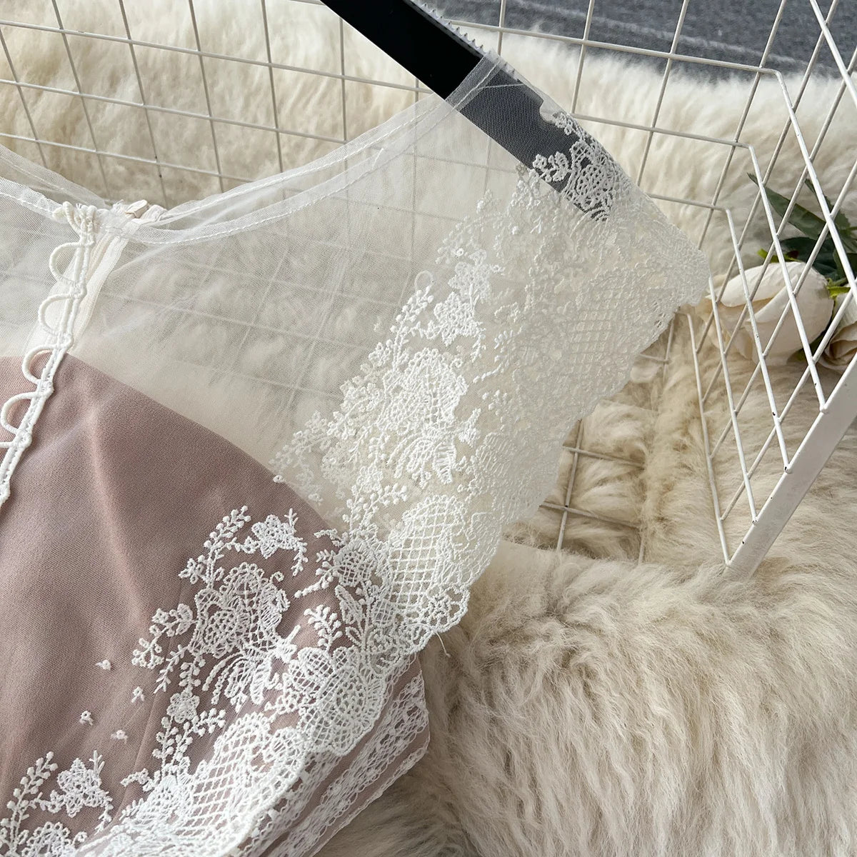 Short Dresses For Women 2023 Wedding Guest Elegant Evening Party Dress Summer Sleeveless Round Neck Luxury Embroidery Lace Dress