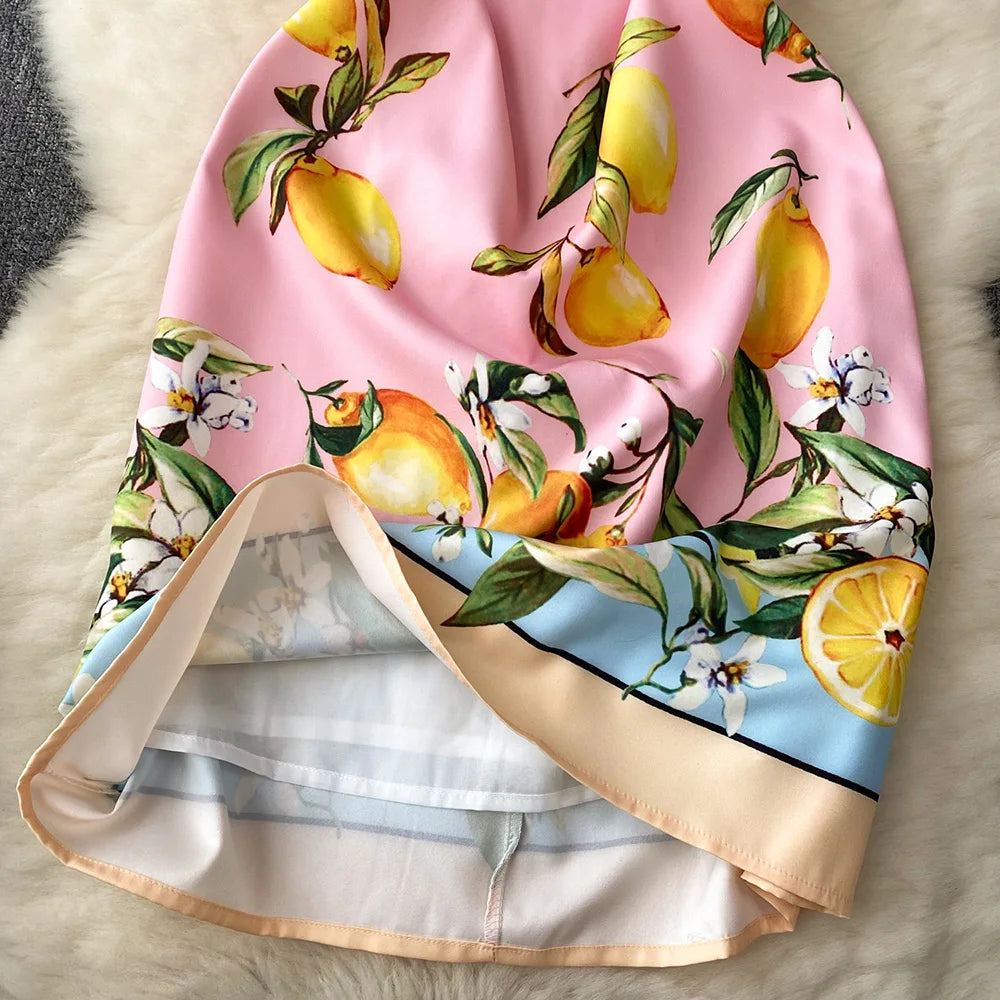 Summer Dresses Fashion Women Clothing 2023 Wedding Party Elegant Vintage Print Dress Round Neck Short Sleeve Straight Mini Dress