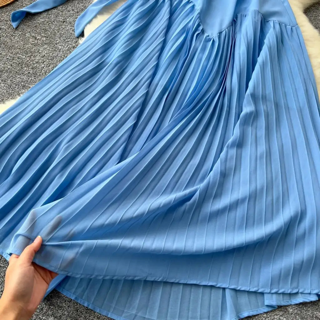 Summer Elegant Casual Women Solid Dress Halter A-Line Beach Holiday Party Long Robe Female Spaghetti Strap Boho Clothes Vestidos