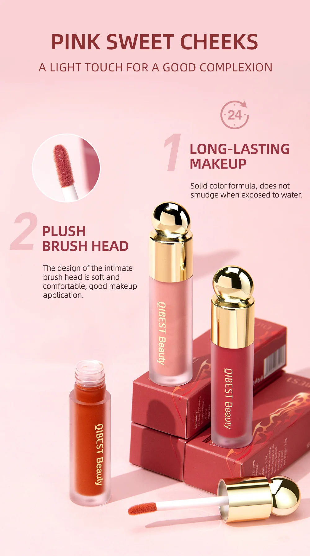 Rare Liquid Blush Beauty Natural Hydrating Pigmented Liquid Blush Easiest to Apply Non-tacky Texture Soft Pinch Liquid Blush