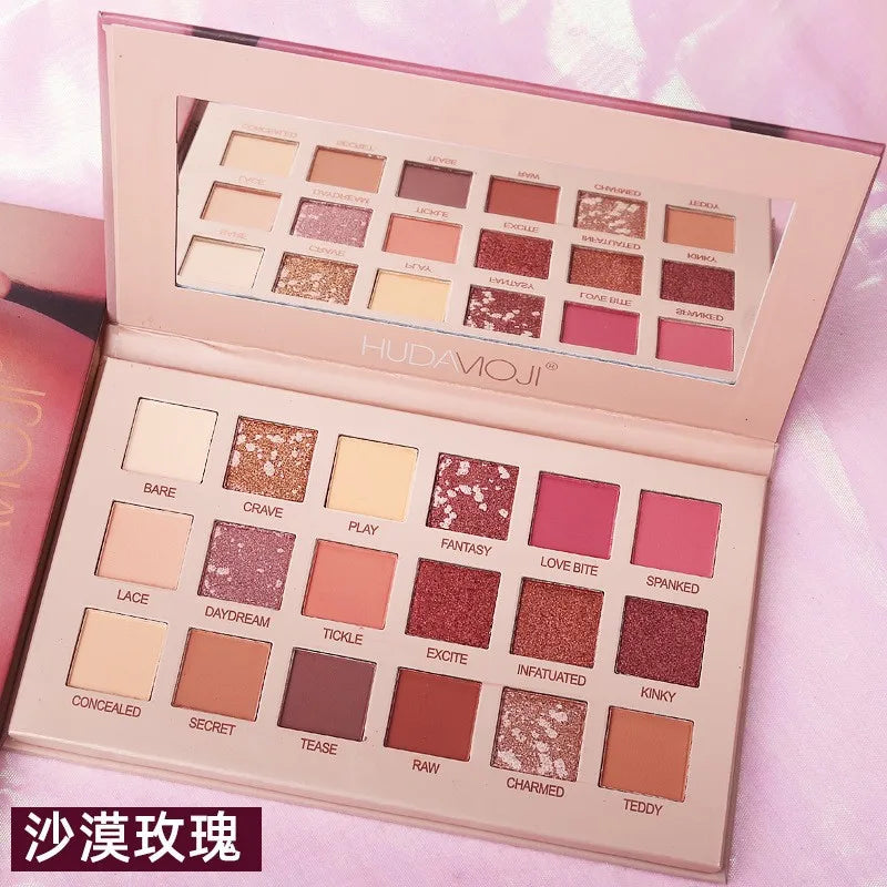Naughty Nude Eyeshadow Palette 18 Color Highly Pigmented Makeup Palette Matte Shimmer Metallic Long Lasting Natural Color