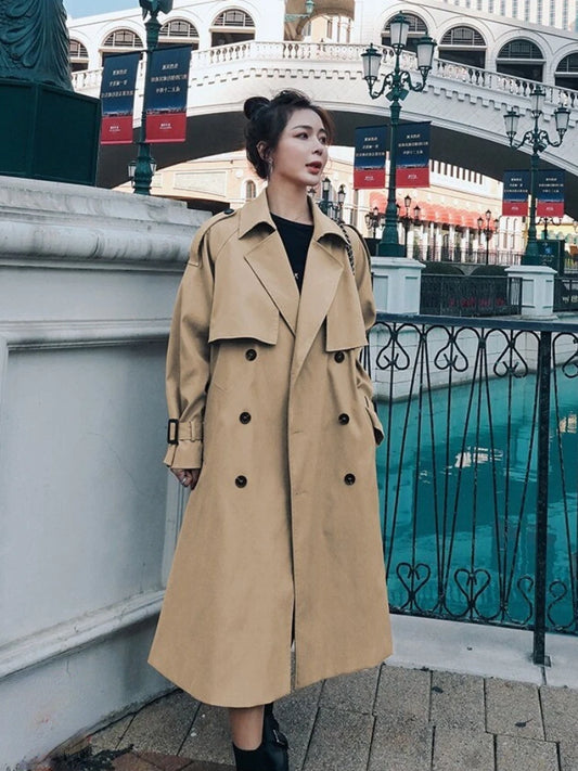 Trench Coat for Women 2022 Autumn Winter New Loose Coat Women's Casual Long Windbreaker Clothing Female Coats and Jackets Women
