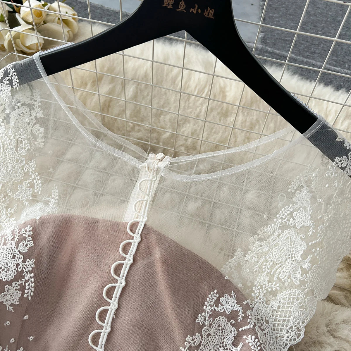 Short Dresses For Women 2023 Wedding Guest Elegant Evening Party Dress Summer Sleeveless Round Neck Luxury Embroidery Lace Dress