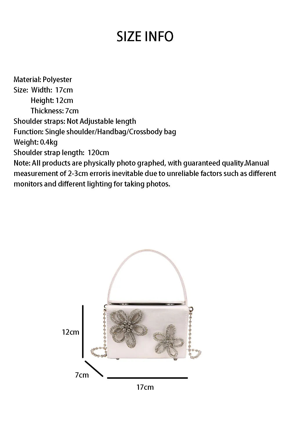 Light Luxury High-Grade Women Chain Crossbody Bag Korean Design Sense Diamond Flower New Pop Handbag Fashion Box Mini Square Bag