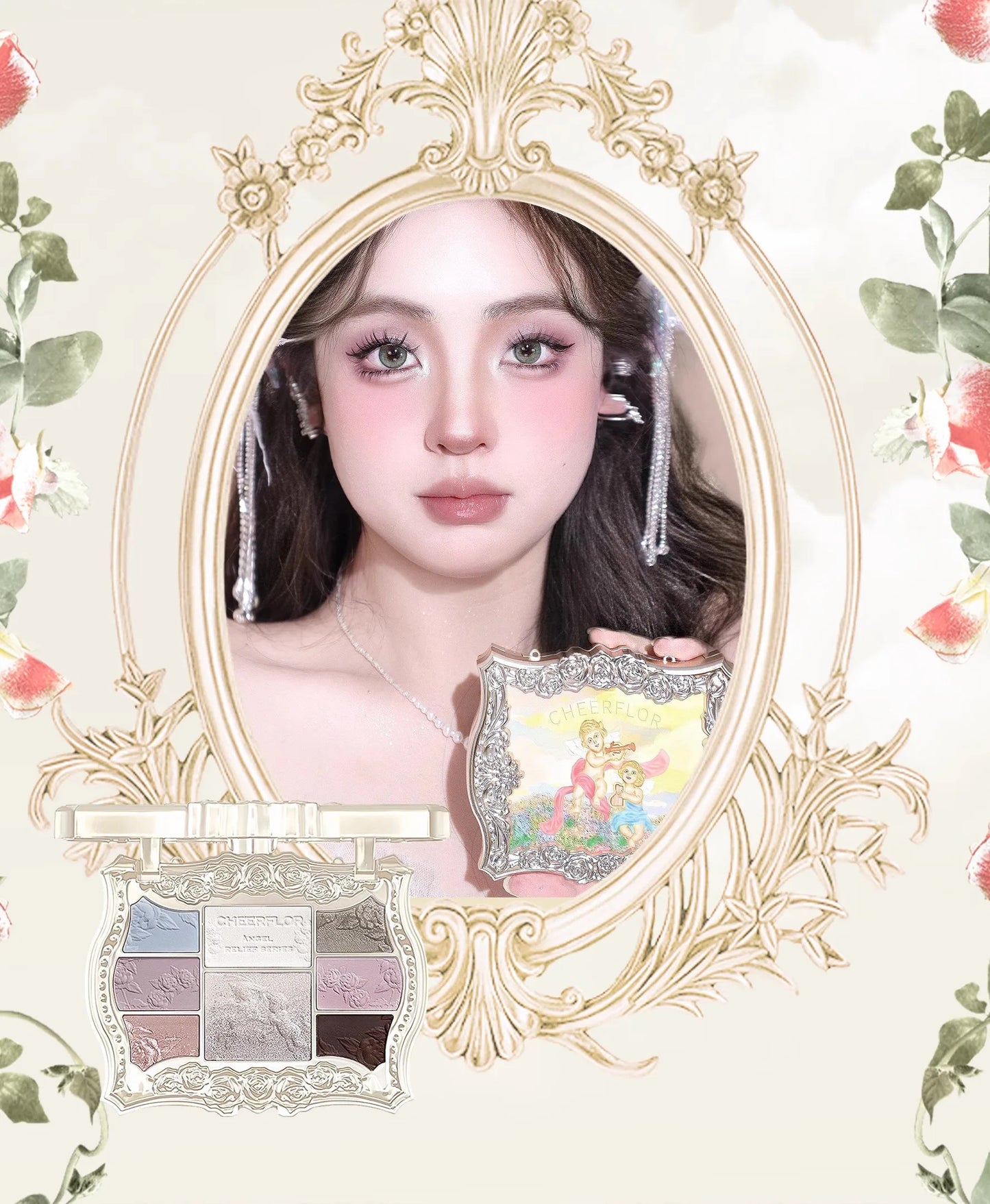 CHEERFLOR Revelation Makeup Cosmetic Gift Box for Girls Birthday Gift Set Blush Eyeshadow