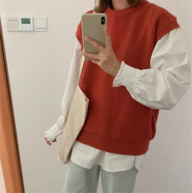 Women's French Elegant White Shirt Blouse Autumn New Collection Mushroom Edge Round Neck Long Sleeve Pullover Shirt Tops
