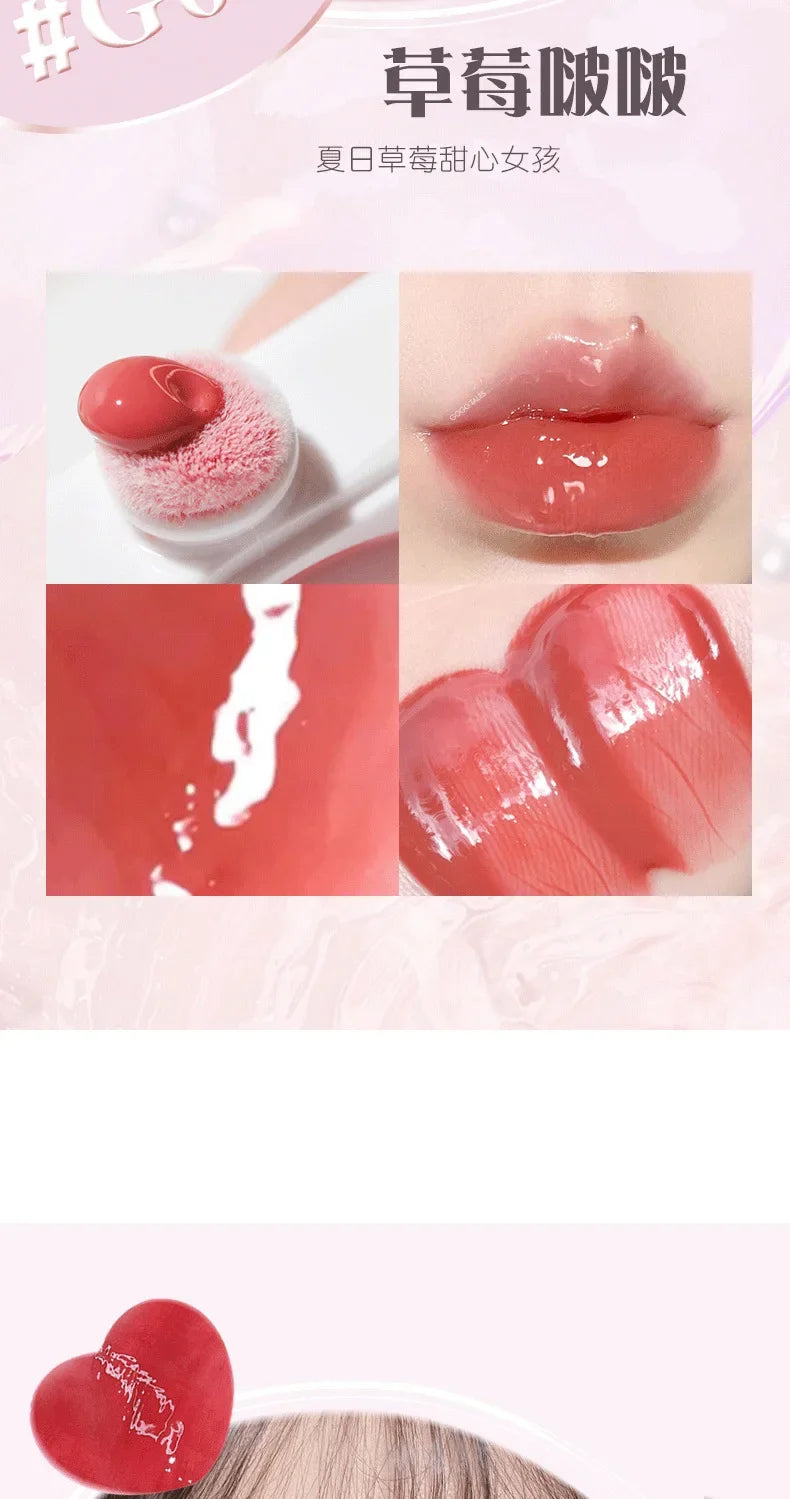 GOGO TALES Mirror Lip Gloss Moisturizing Clear Korean Vegan Liquid Lipstick Lip Plumper Gloss