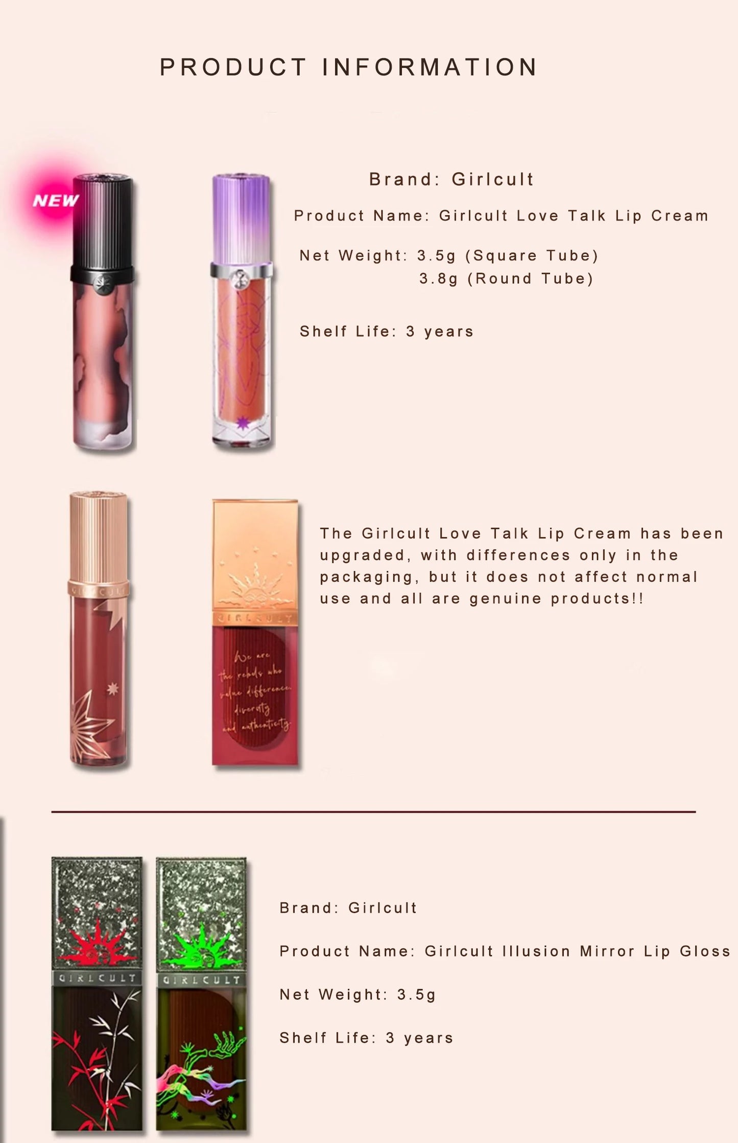 Girlcult Cyberpunk Lip Gloss Liquid Lipstick High Shine Moisturizing, Hydrating Long-Lasting Mirror Finish