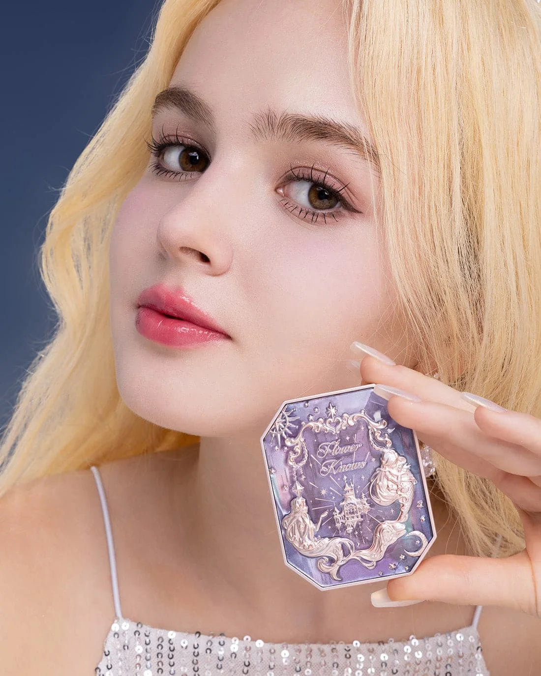 Flower Knows Moonlight Mermaid Strawberry Rococo Swan Ballet Embossed Pattern Gradient Blush Palette Collection