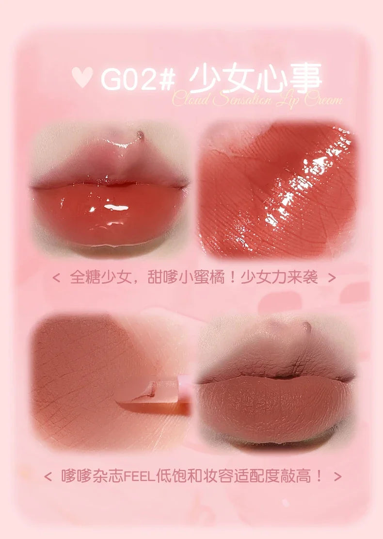 GOGO TALES Double Lip Gloss Mirror Finish Nude Color Korean Lipstick Matte, Non-Sticky Lip Mud for Long-Lasting Vegan Makeup