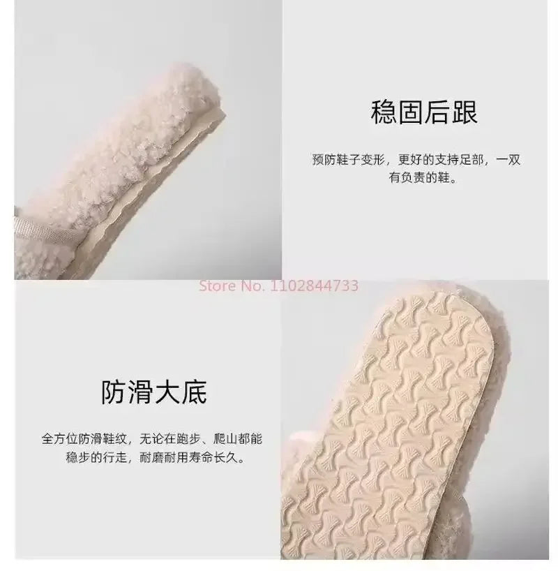 2024 Barbie Plush Kawaii Slippers Women's Y2k Autumn Winter Warm Home Indoor Thick Bottom Flat Bottom Open Toe Slippers Cute Sho