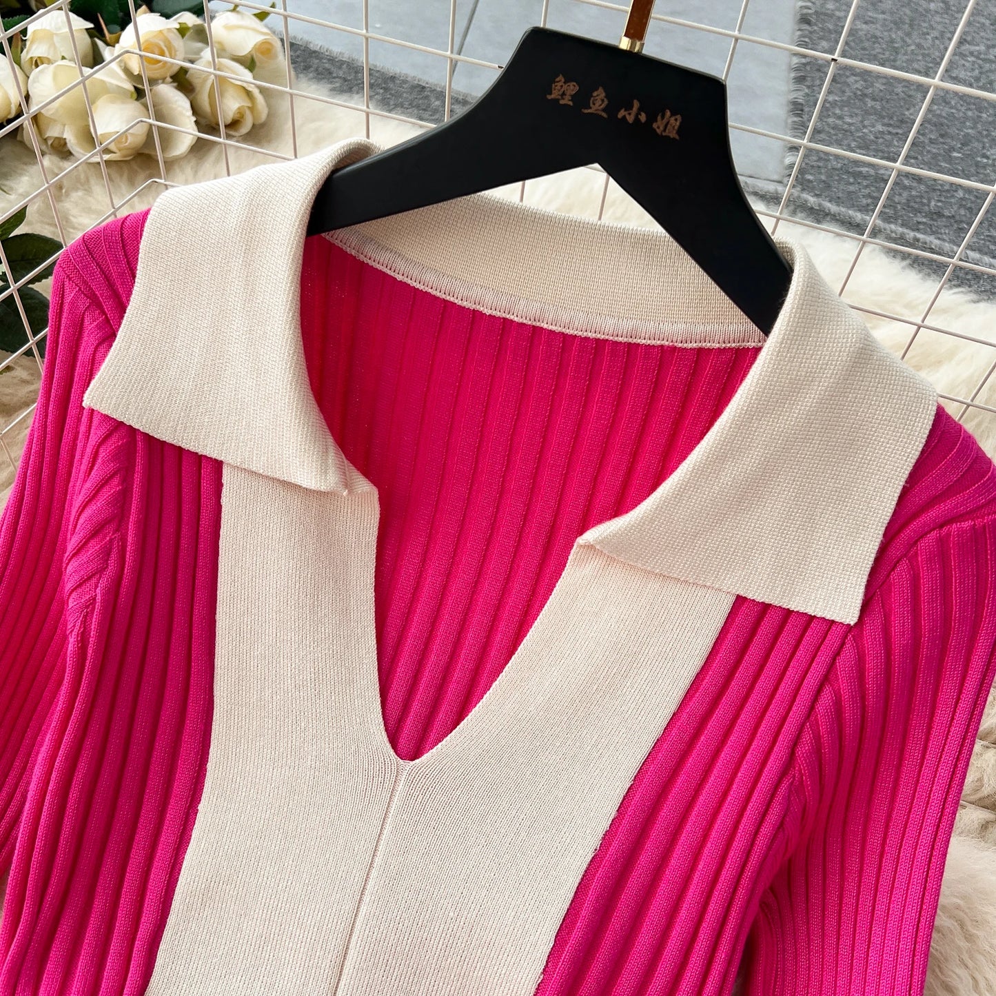 Elegant Polo-neck Long Sleeve Knit Bodycon Pencil Dress Slim Basic Fashion Sweater Vestido Sexy Women Autumn Winter Clothing
