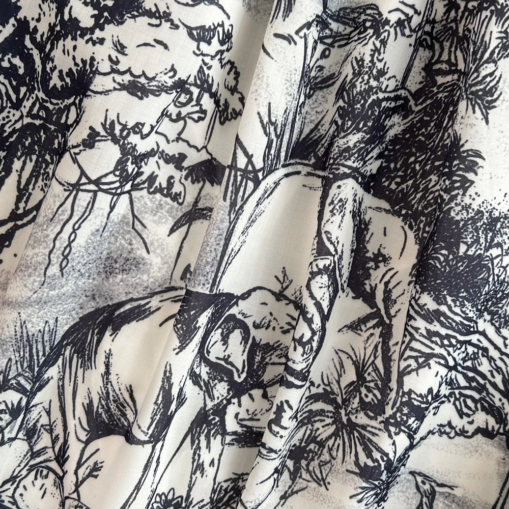 Summer Retro Shirt Dress Women Short Sleeved Lapel Single Breasted A-line Print Long Dresses Ladies Elegant Party Long Robe
