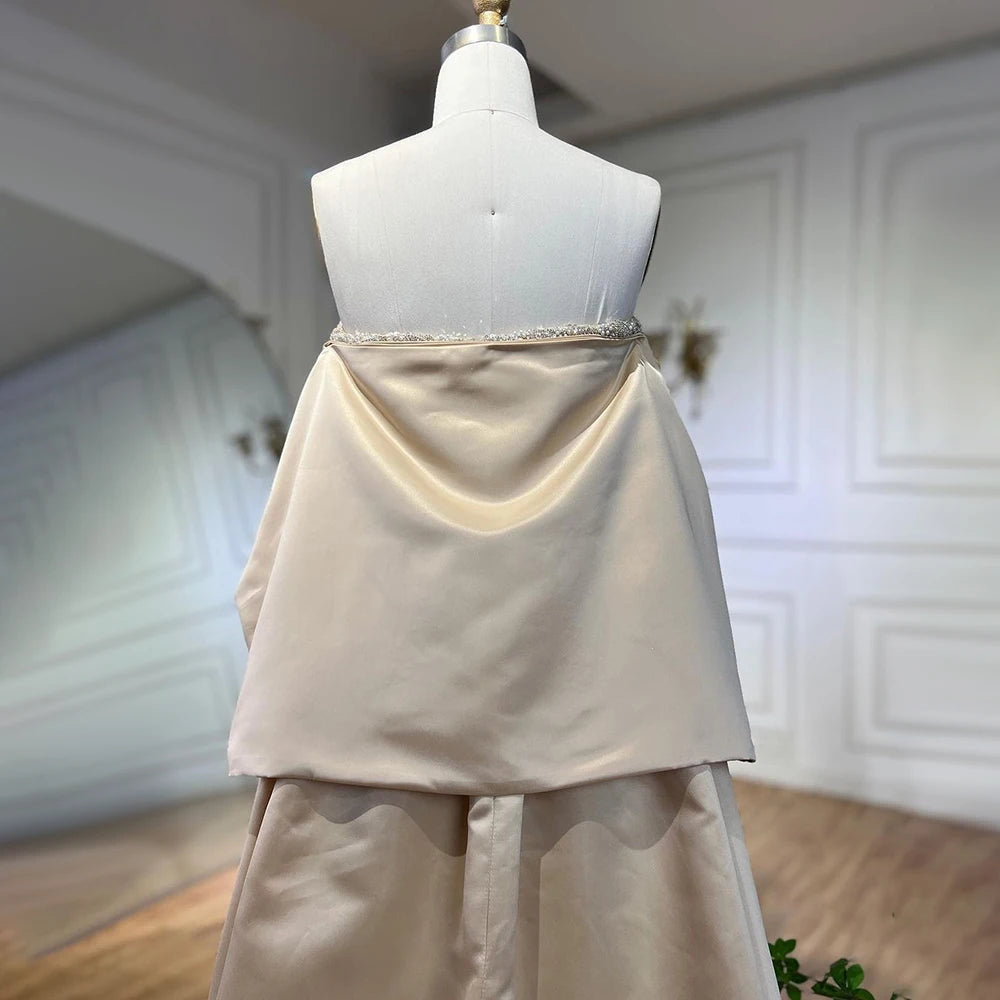 Serene Hill-Sage Green Mermaid Evening Dresses for Women, Strapless, Elegant, Sexy, Beaded, Wedding Party, 2023, BLA72126