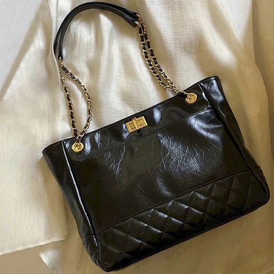 Fashion Luxury Shoulder Bags for Women Diamond Grid Large Capacity Totes Female 2024 New in Versatile Tote Underarm Shoulder Bag